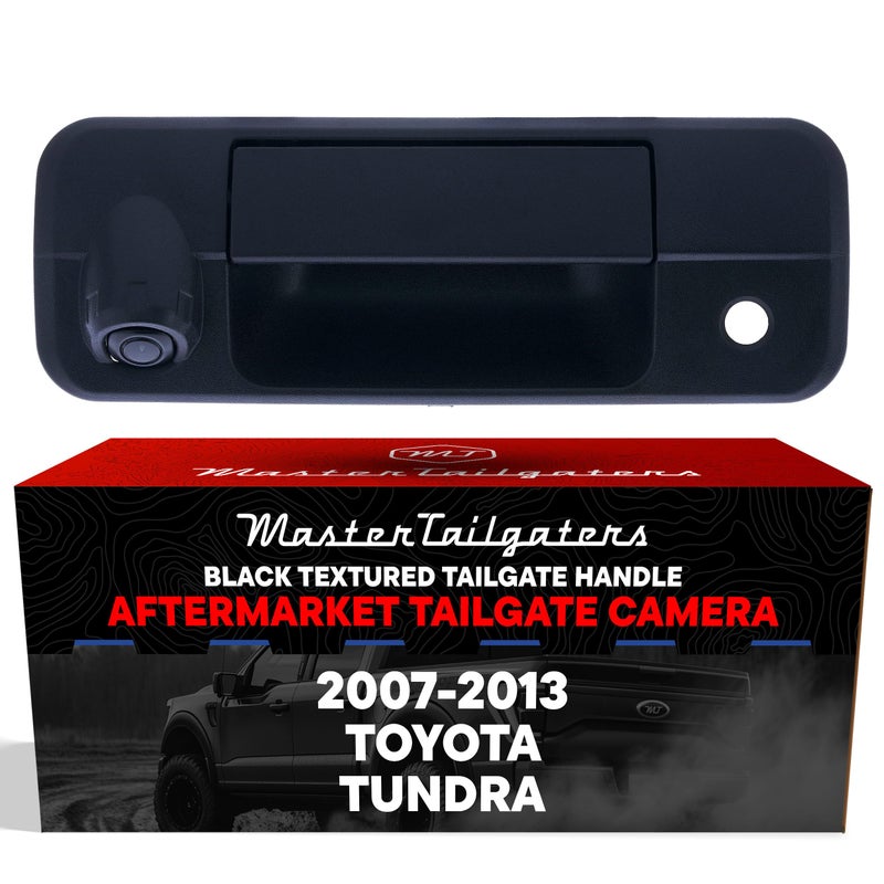 Master Tailgaters Black Tailgate Handle with Backup Camera Replacement for Toyota Tundra (2007-2013) | IP68 Waterproof | Parking Grid Lines Available | Easy to Install - Image 1